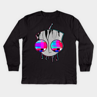 Glitched Gir Kids Long Sleeve T-Shirt